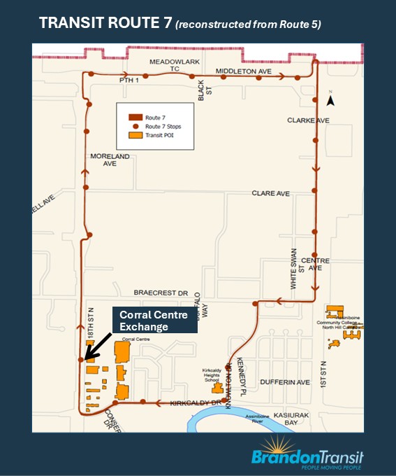 Map of Transit Route 7
