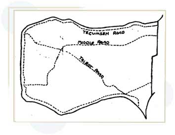 Old map showing Talbot Road