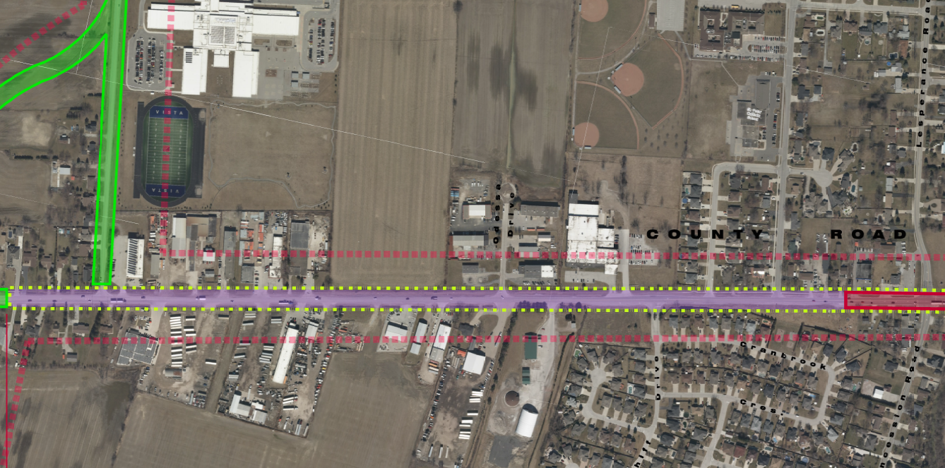 A map of the location of Phase 4 work.