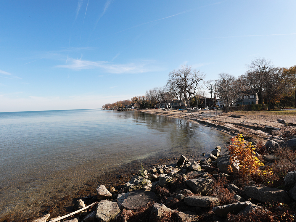 The shore of Lake St. Clair in Tecumseh.
