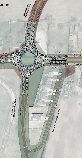 An overview map of Phase 2 of the County Road 42 and County Road 43 reconstruction.