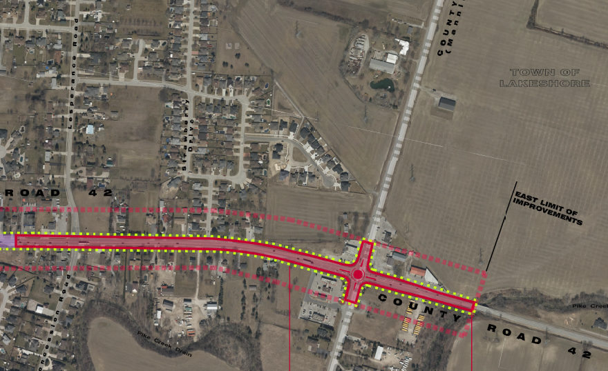 A map showing the locations of Phase 3 work.