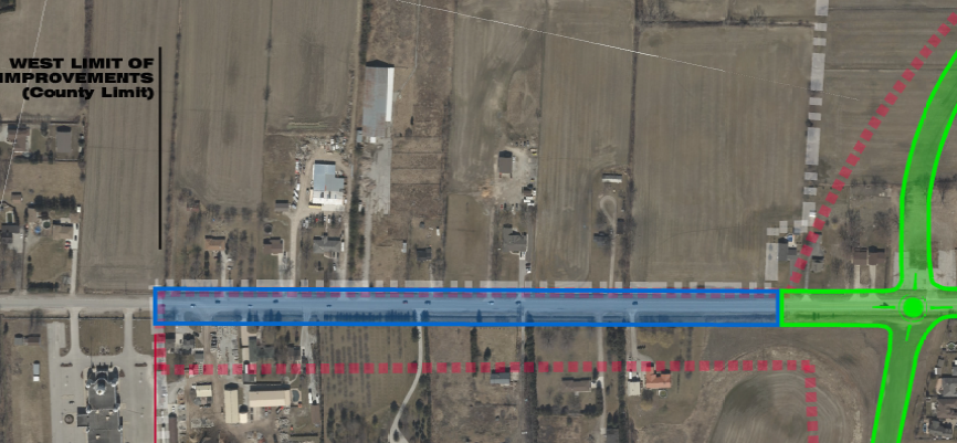 A map showing the locations of Phase 5 work.