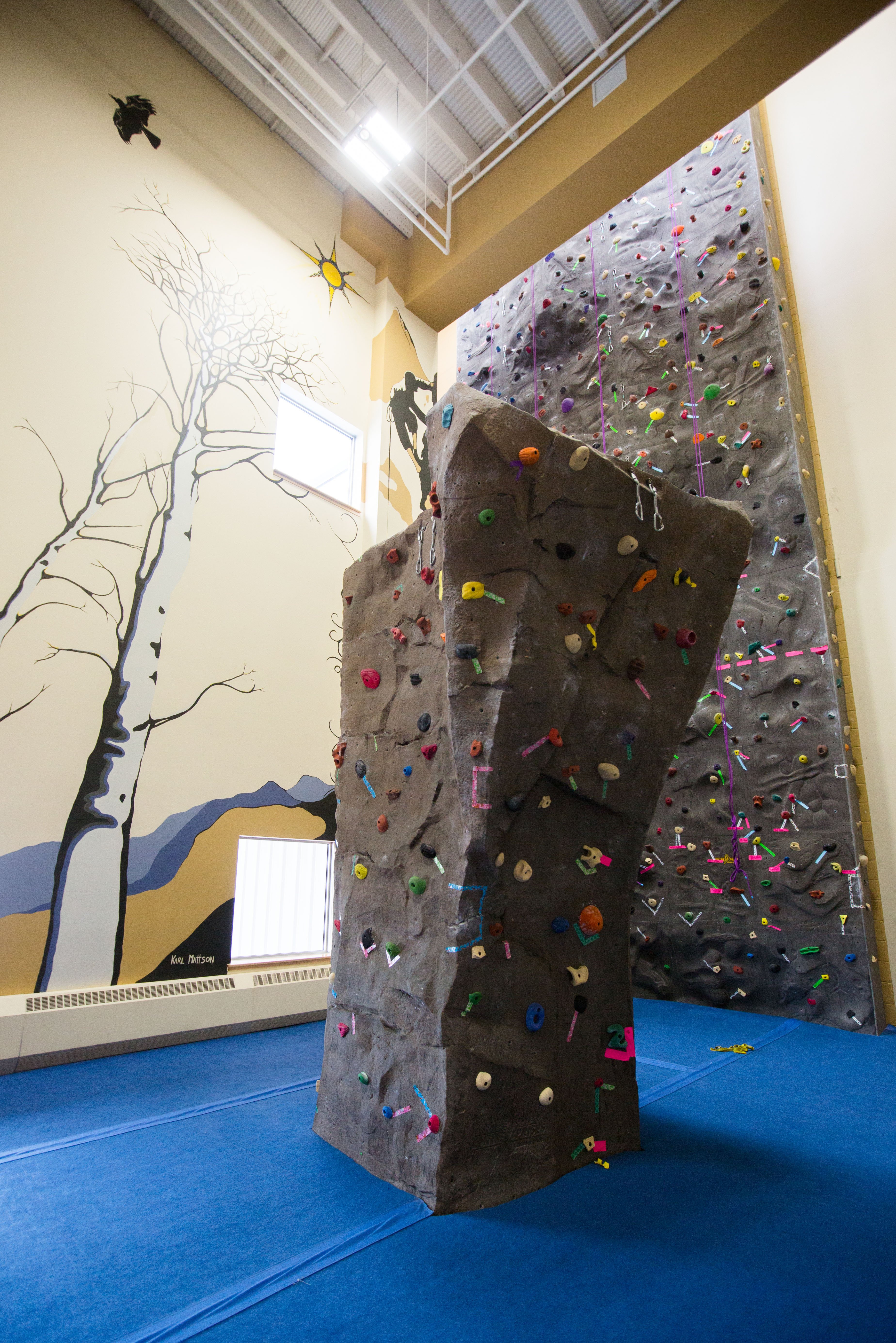 Photo of the bouldering wall and climbing wall 
