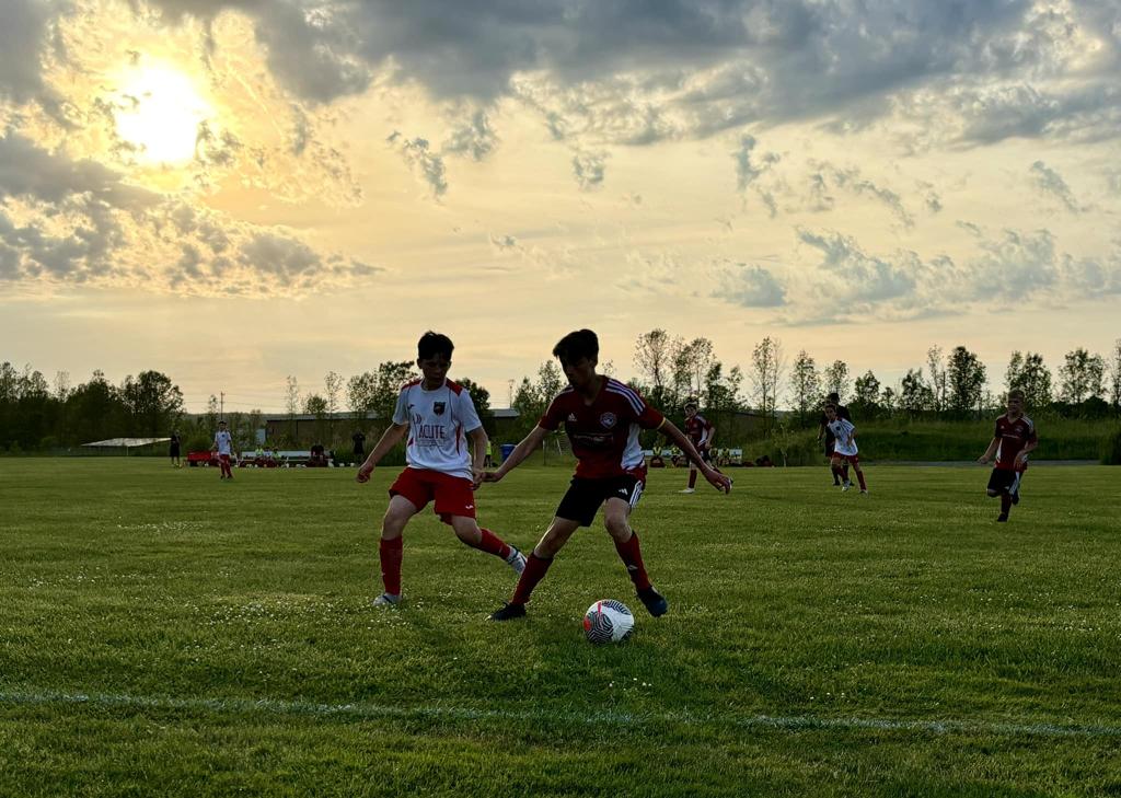 Youth playing Soccer