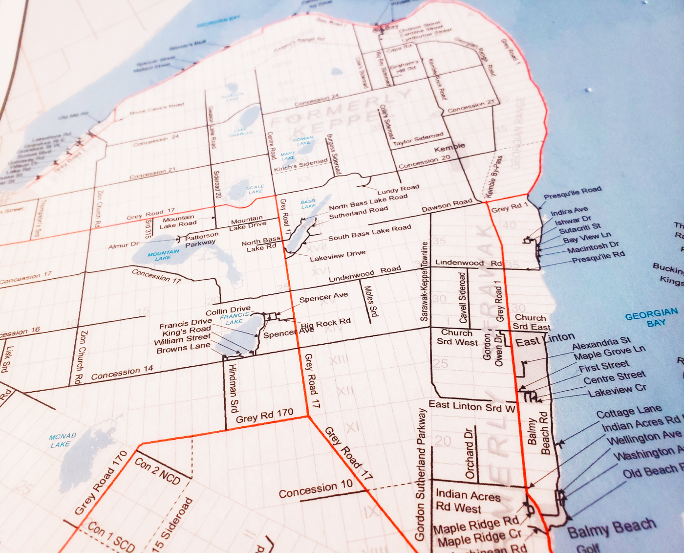 picture of a map of georgian bluffs