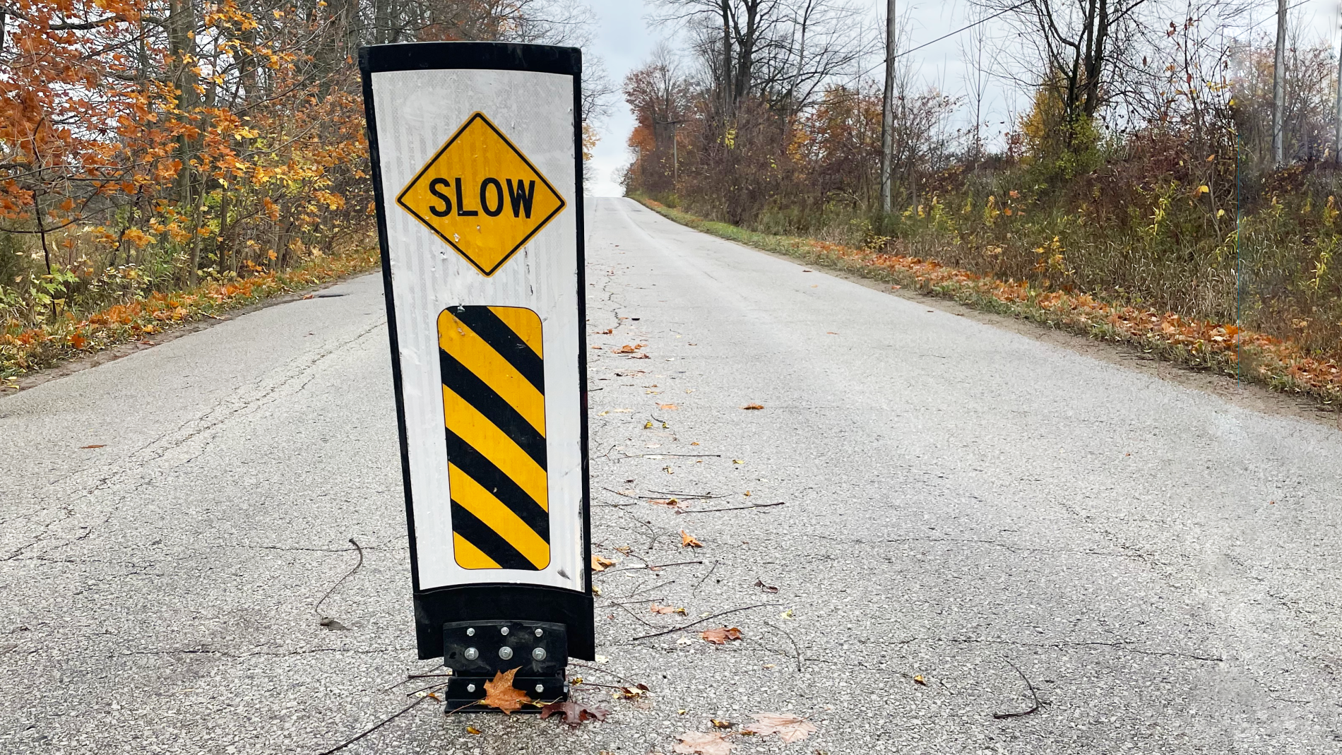 centreline speed reduction signs