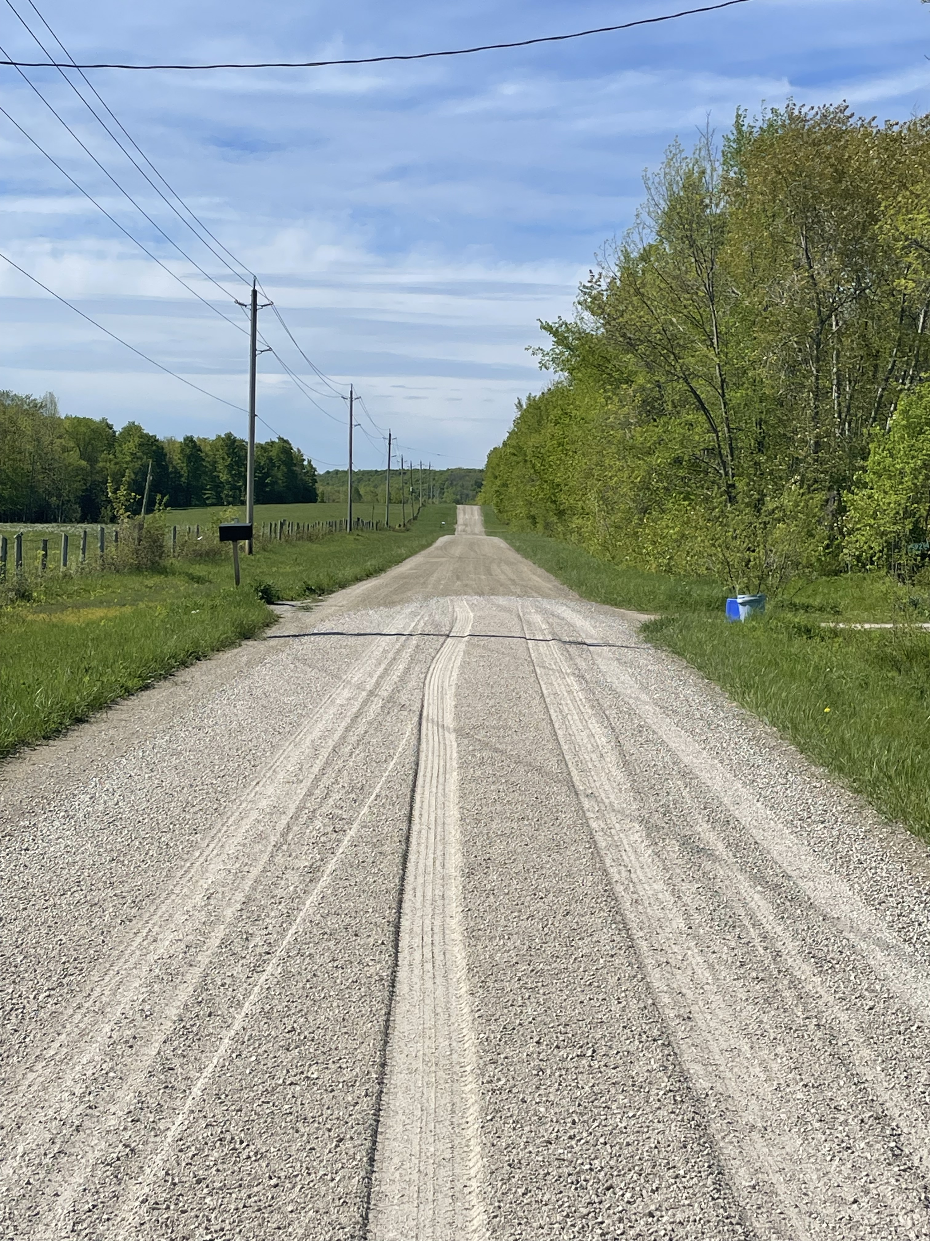 a fresh gravel road