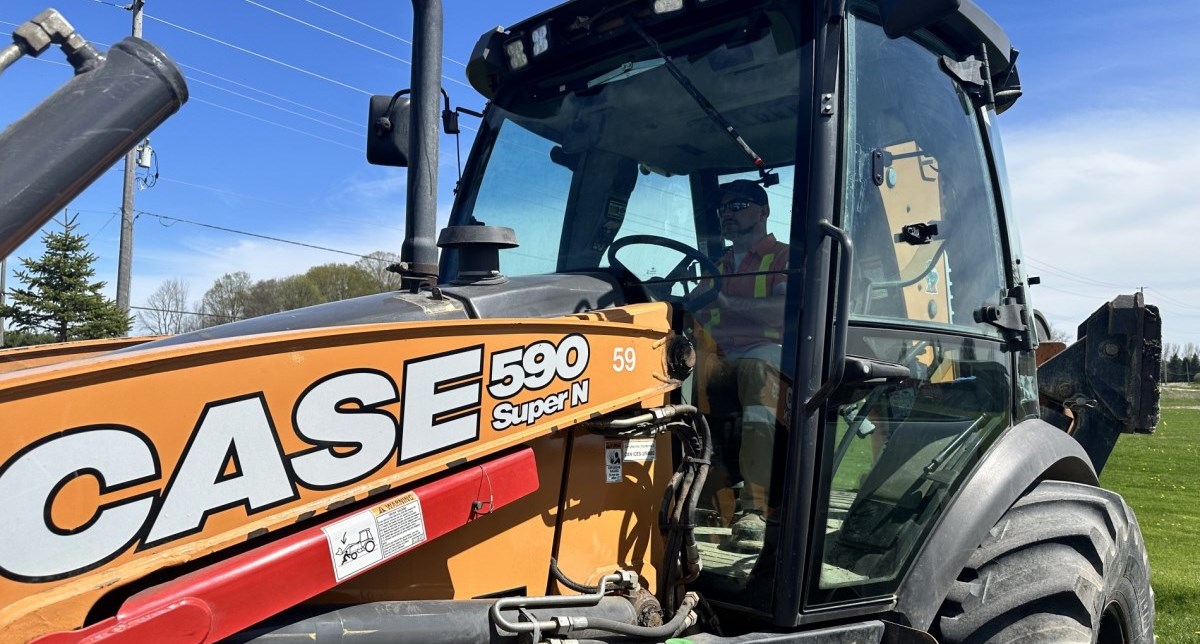 a grader operator driving the equipment