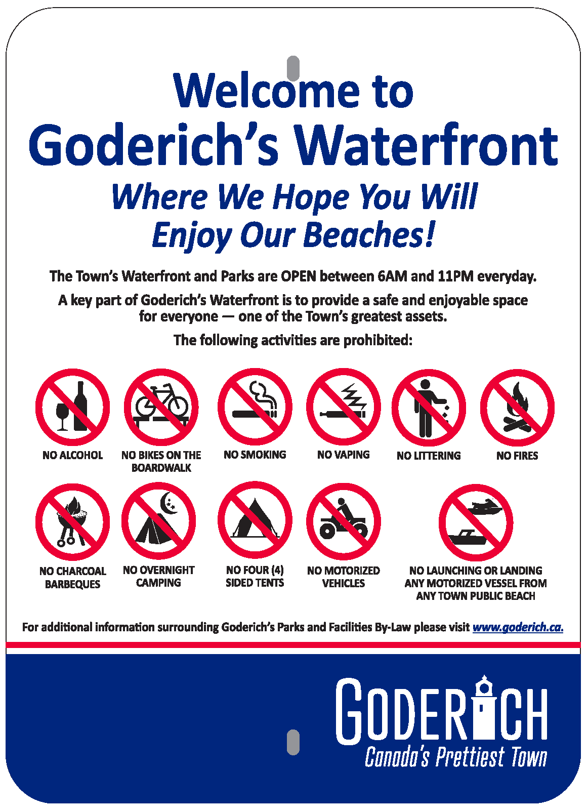 Rules Beach Sign