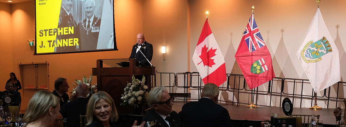 Chief speaking at the HRPS Foundation Gala