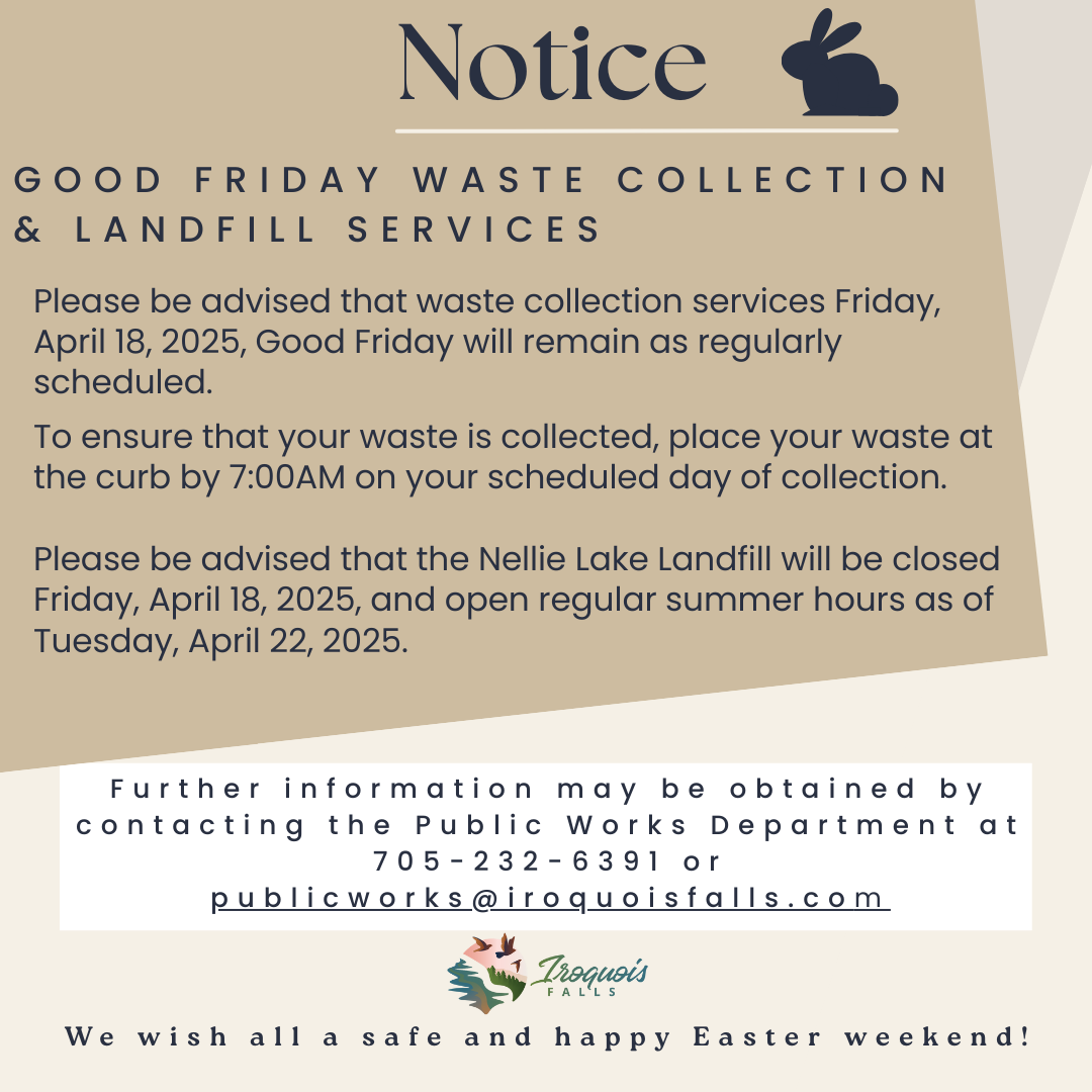 2025 Good Friday Waste Collection Notice