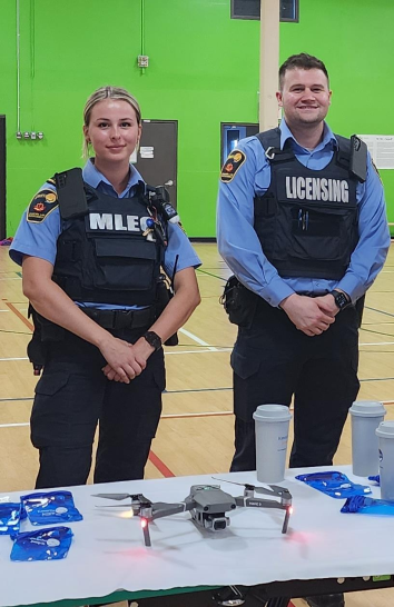 by-law officers with a drone