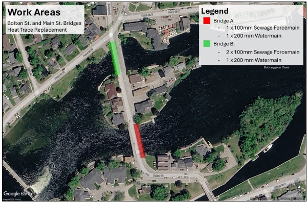 Bolton St and Main St bridges in Bobcaygeon