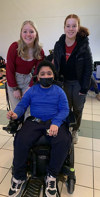 A picture of three students