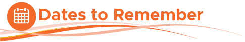 Dates to Remember Orange Decorative Subheading