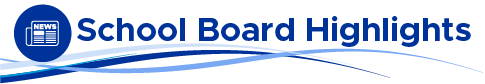 School Board Highlights Blue Decorative Subheading