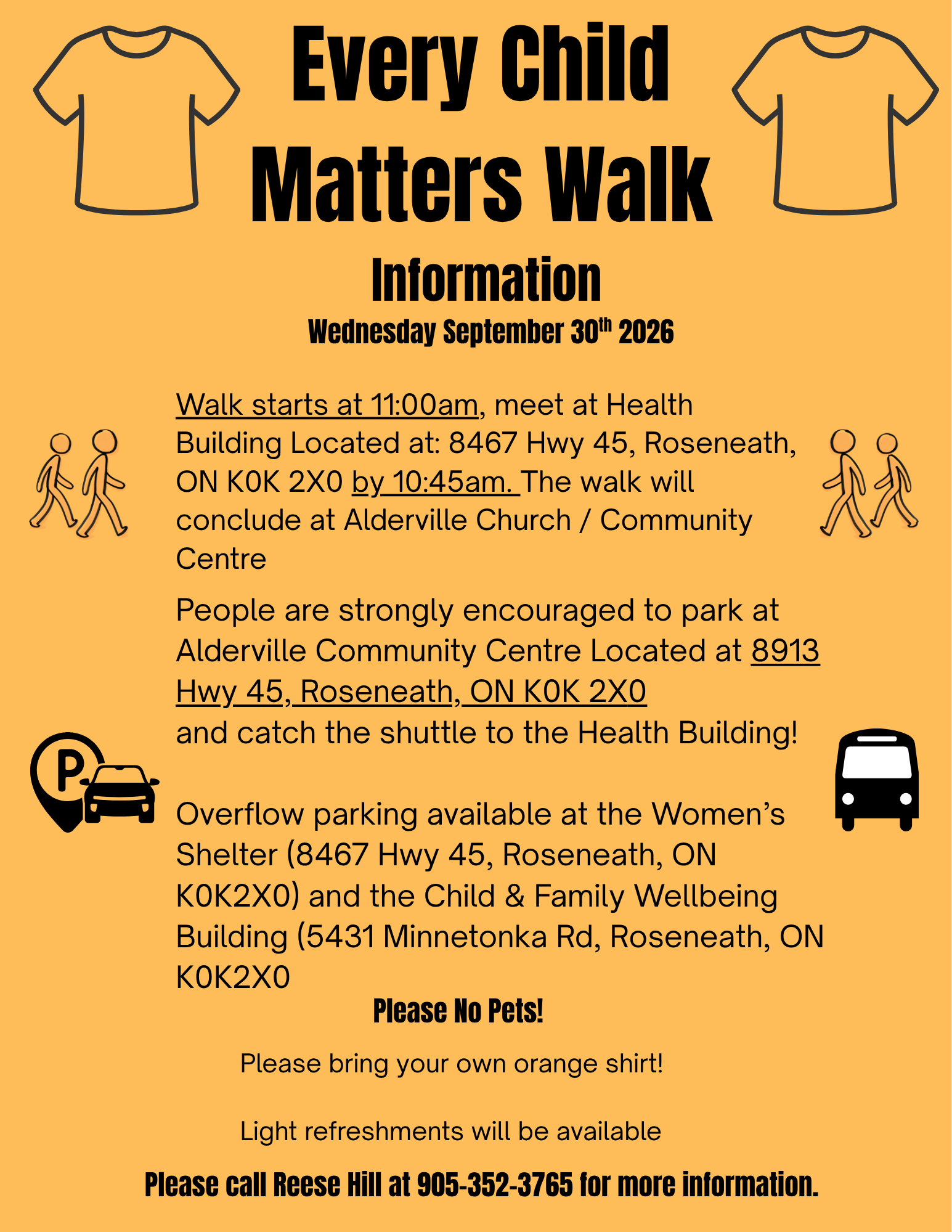 poster for Every Child Matters Walk