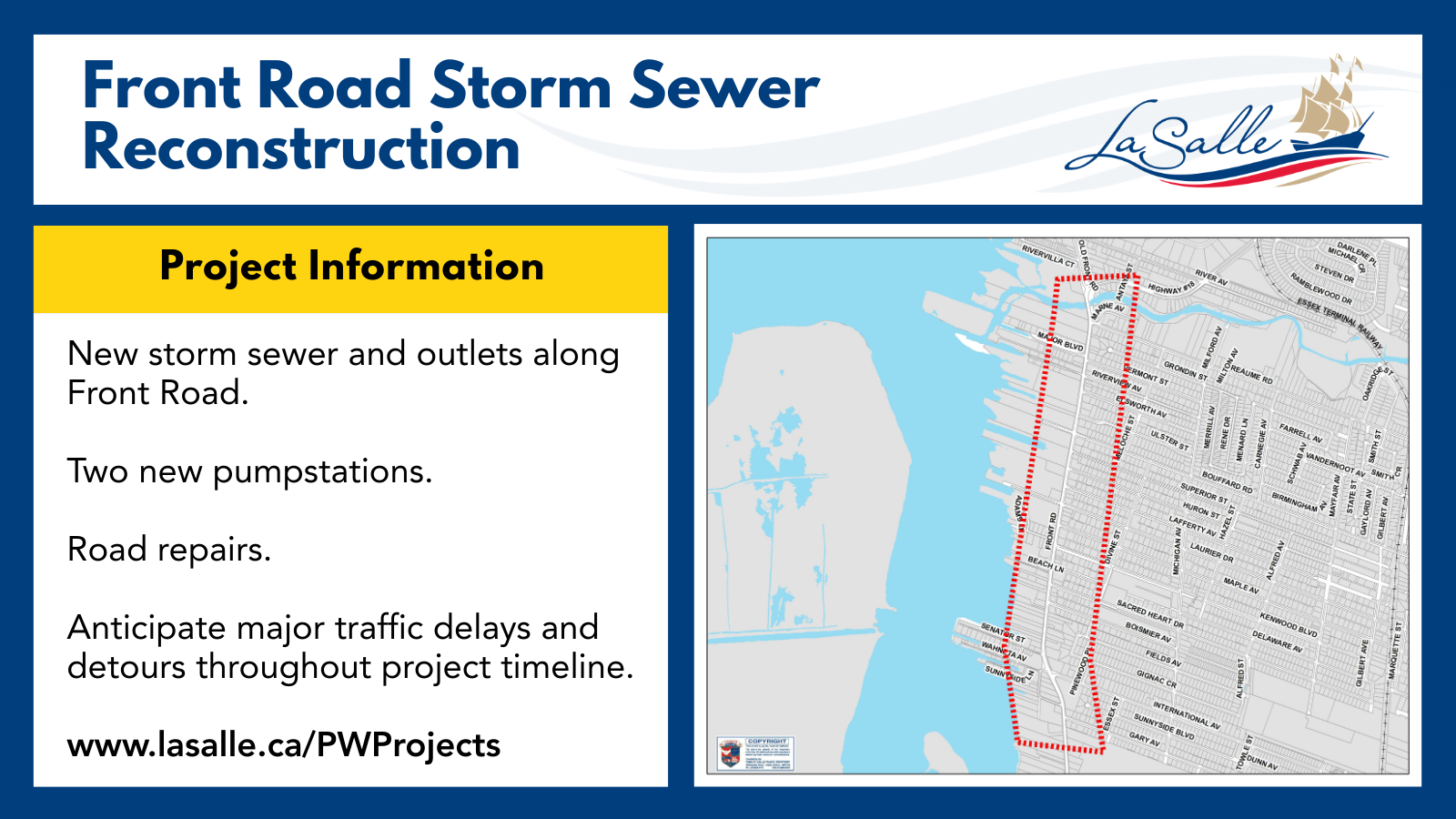 front road storm sewer graphic