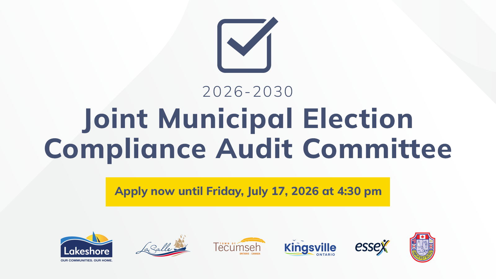 election check mark and town logos