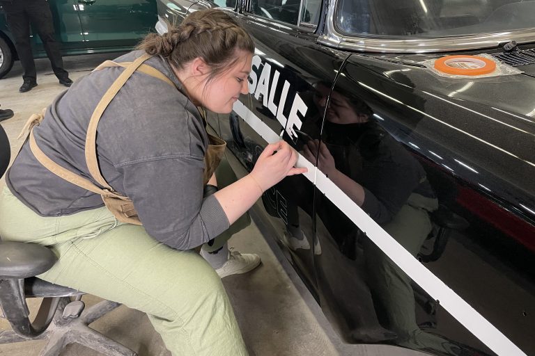 Person Painting car