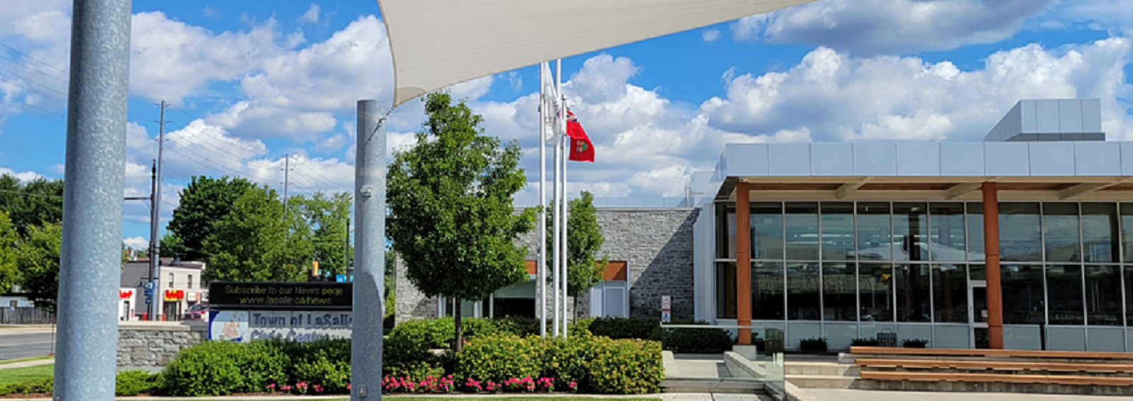 Town hall banner.