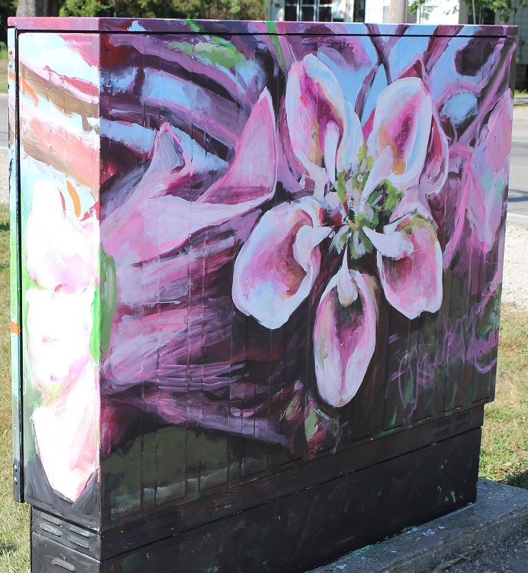 Bell Box Mural - Milkweed and Monarch