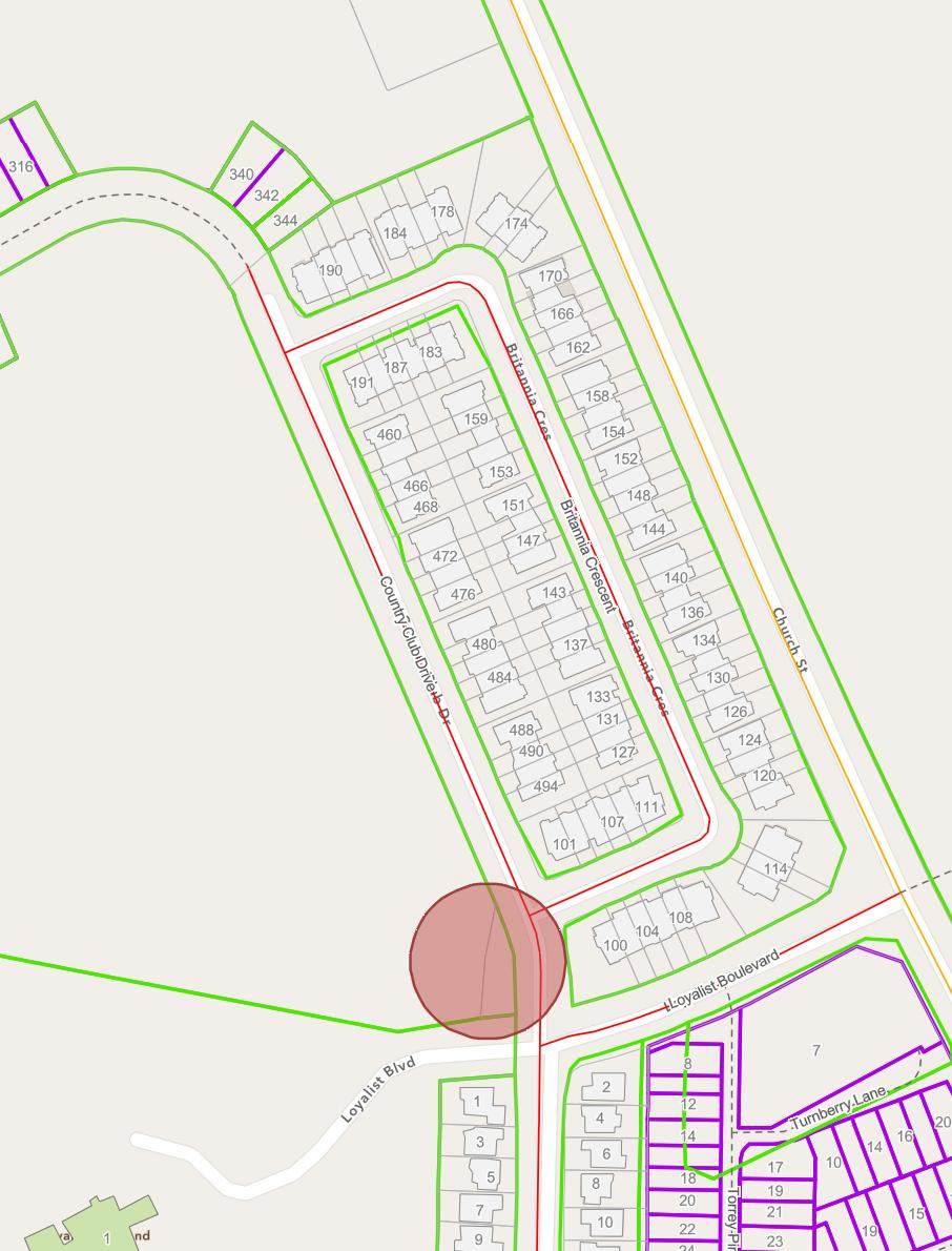 Key map for Loyalist Estates Phase 16
