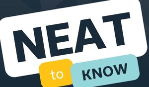 The words "Neat to Know" on a navy blue background