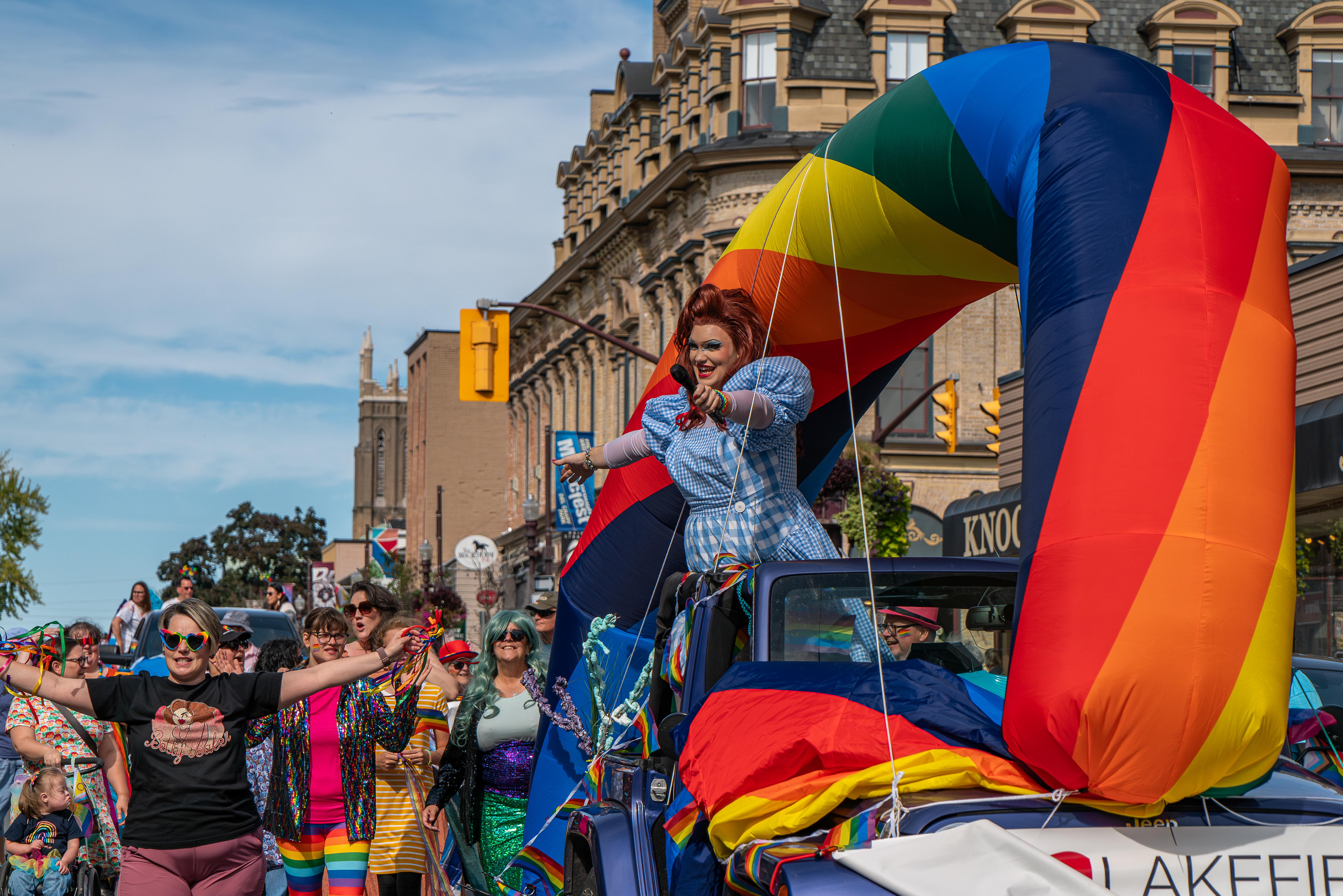 Peterborough Pride parade along George Street North