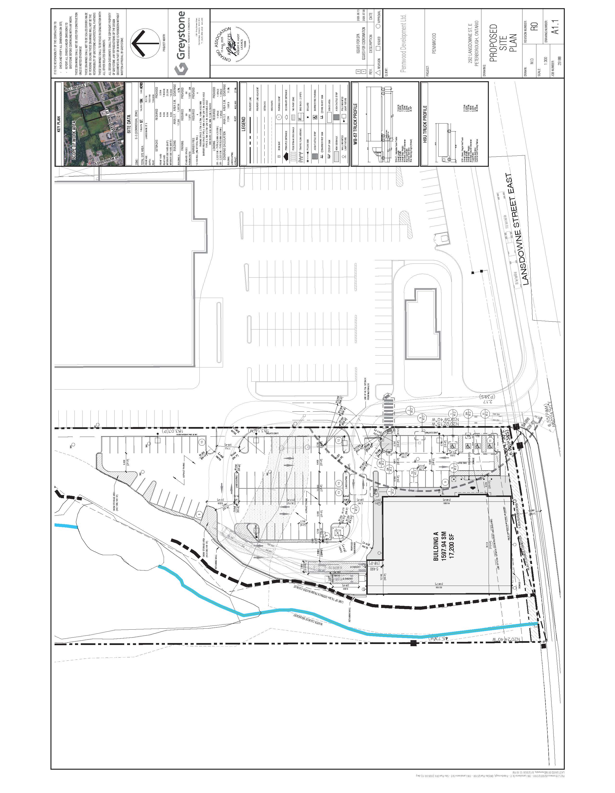 Site Plan of proposed Development at 396 Lansdowne Street East