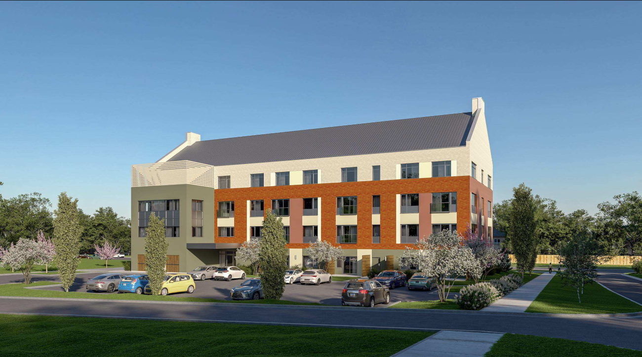 A render of the proposed building at 1545 Monaghan Road