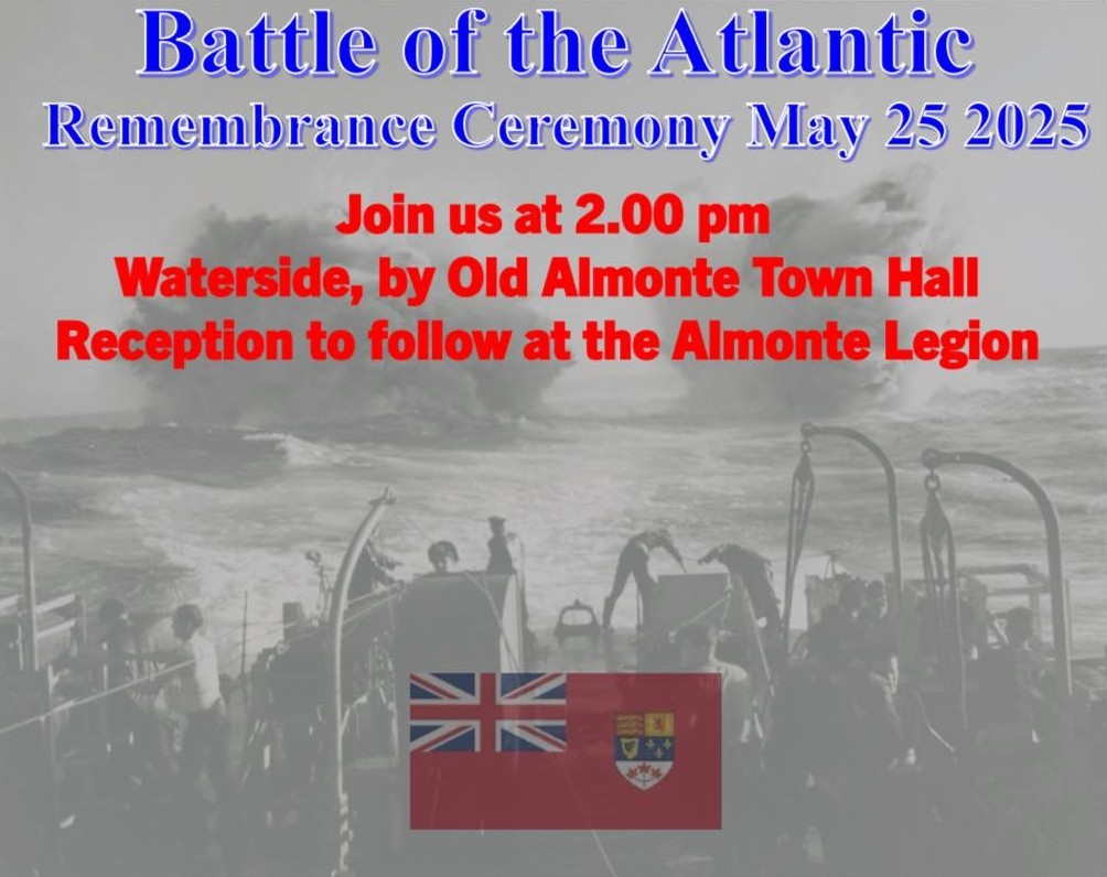 Graphic promoting 2025 Battle of the Atlantic remembrance ceremony