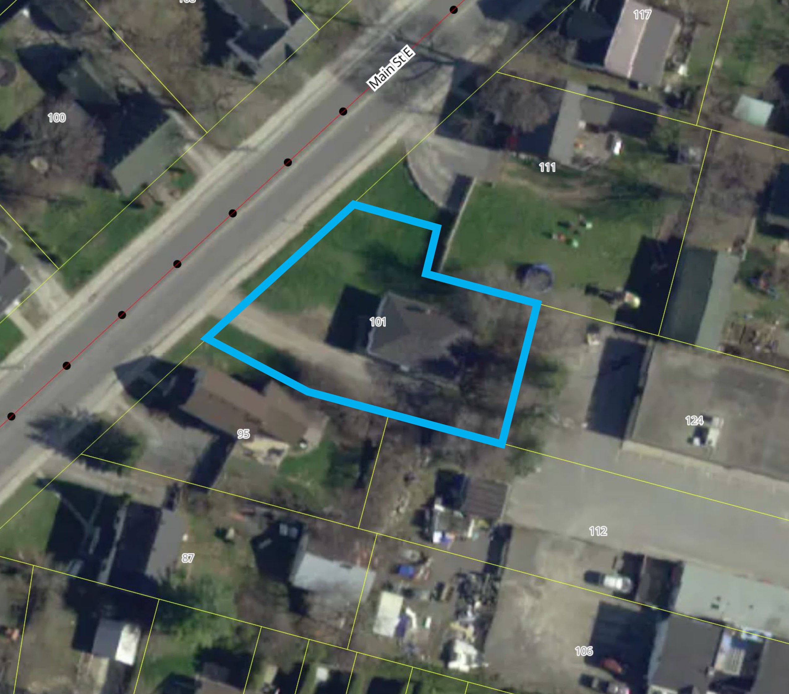 Satellite image of 101 Main Street East, Town of Almonte, Municipality of Mississippi Mills