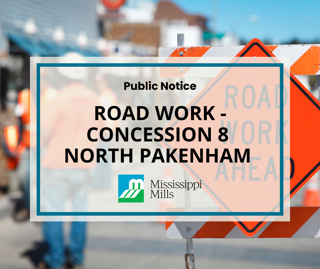 Graphic for road work on Concession 8 North Pakeham