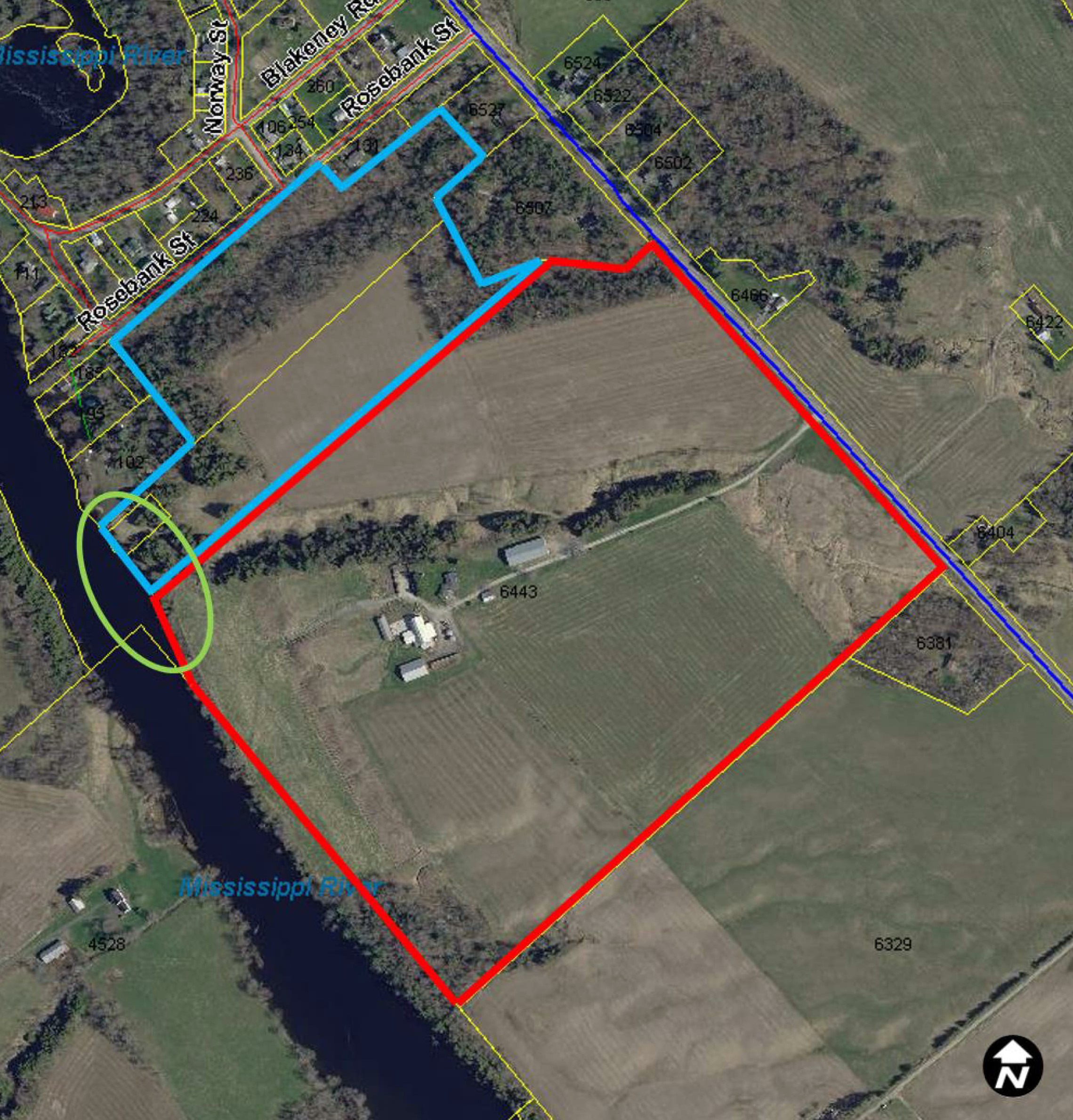 Satellite image of 6443 Martin Street North in Almonte