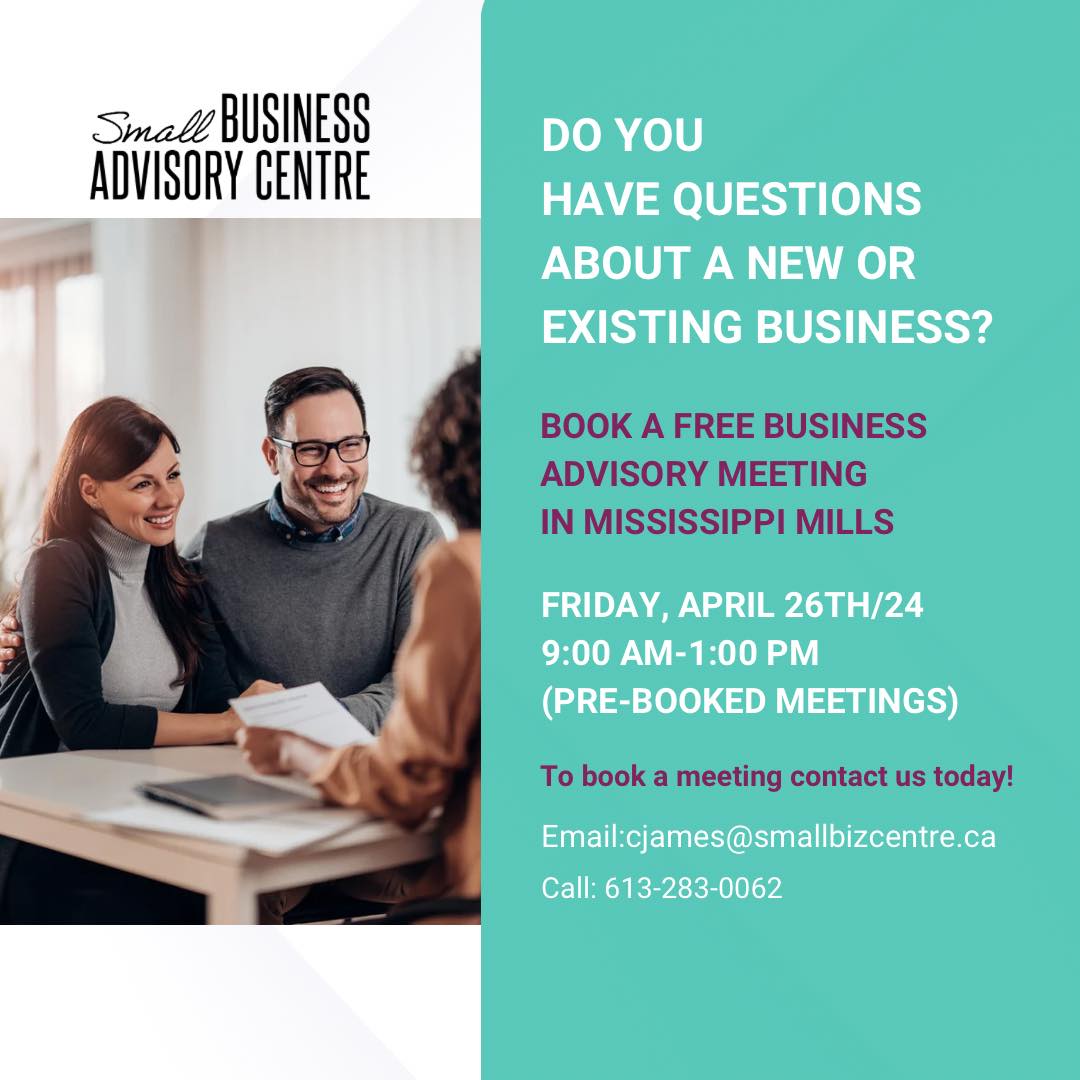 Teal and white graphic with image of couple seated at a table smiling at an advisor