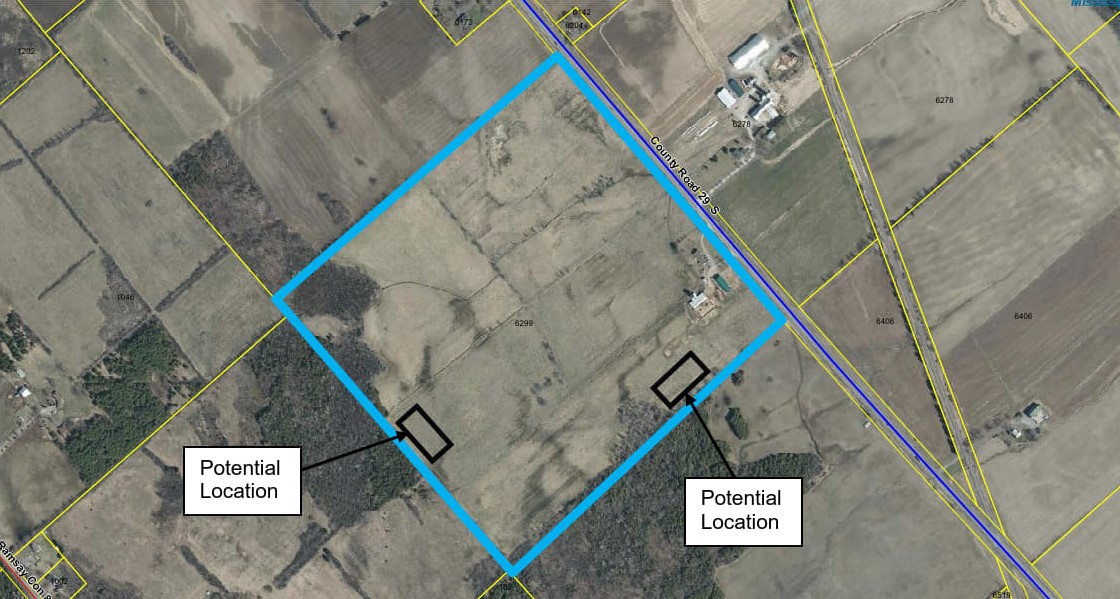 Satellite image of 6299 County Road 29 South in Mississippi Mills
