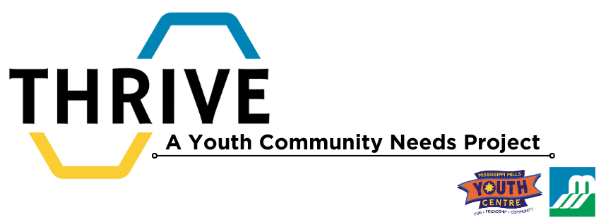 Logo reading 'THRIVE, A Youth Community Needs Project'