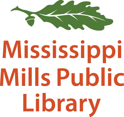 Orange and green logo of Mississippi Mills Public Library