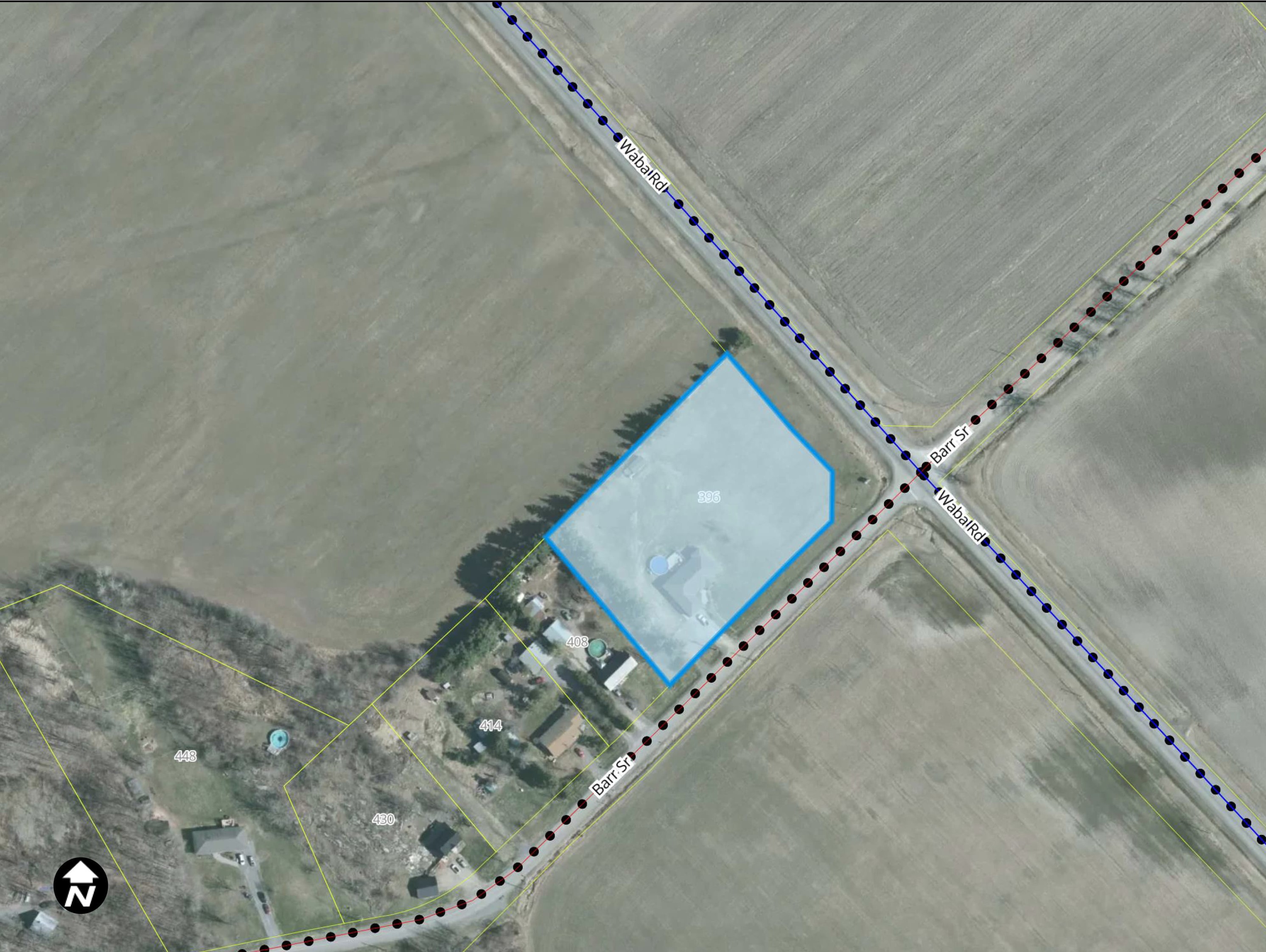 Satellite view of 396 Barr Side Road, Pakenham Ward, Municipality of Mississippi Mills