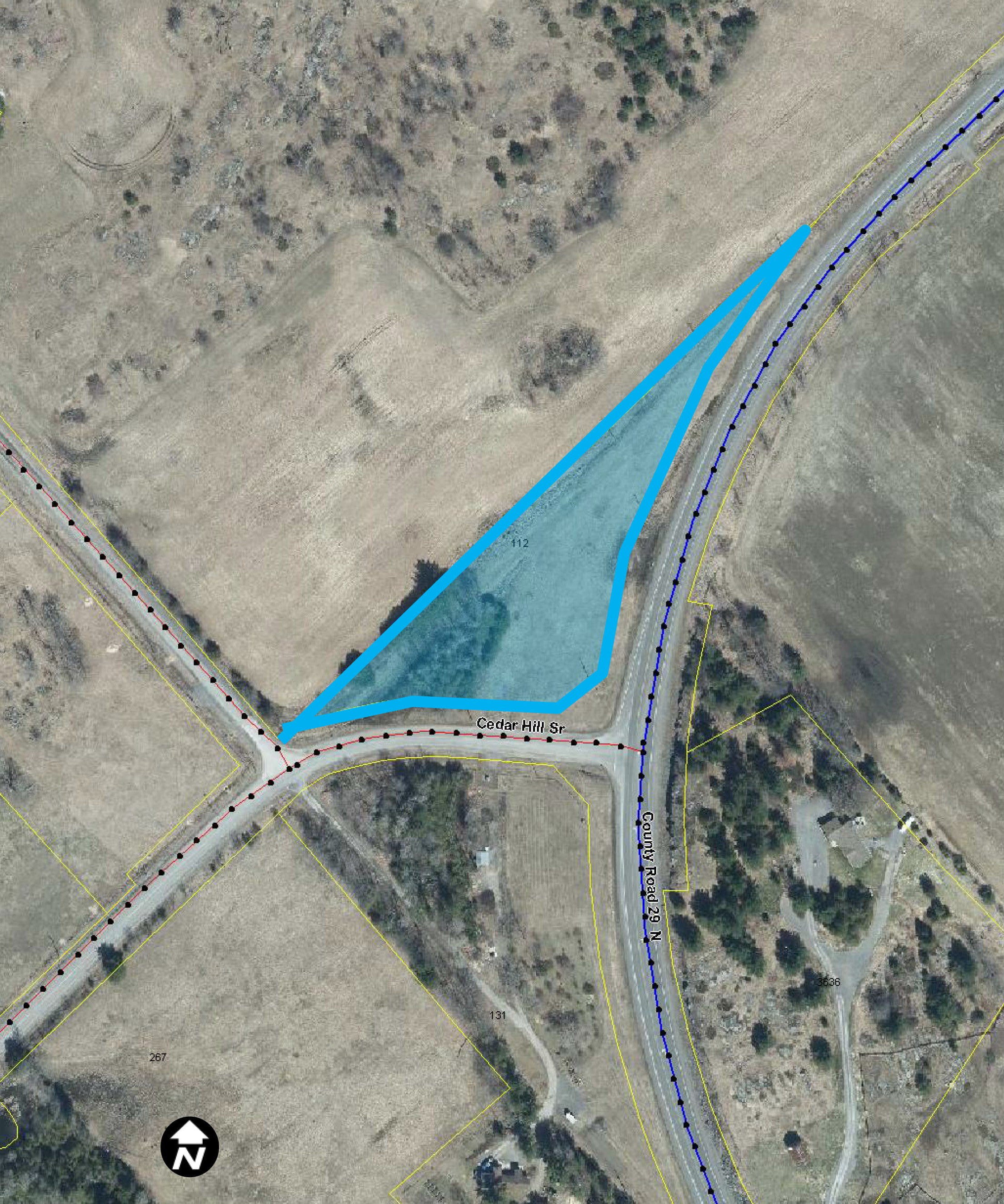 Satellite image of 112 Cedar Hill Side Road, Pakenham Ward, Mississippi Mills