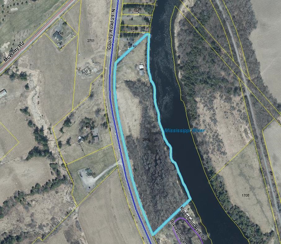 Aerial map of 2756 County Road 29, Pakenham Ward