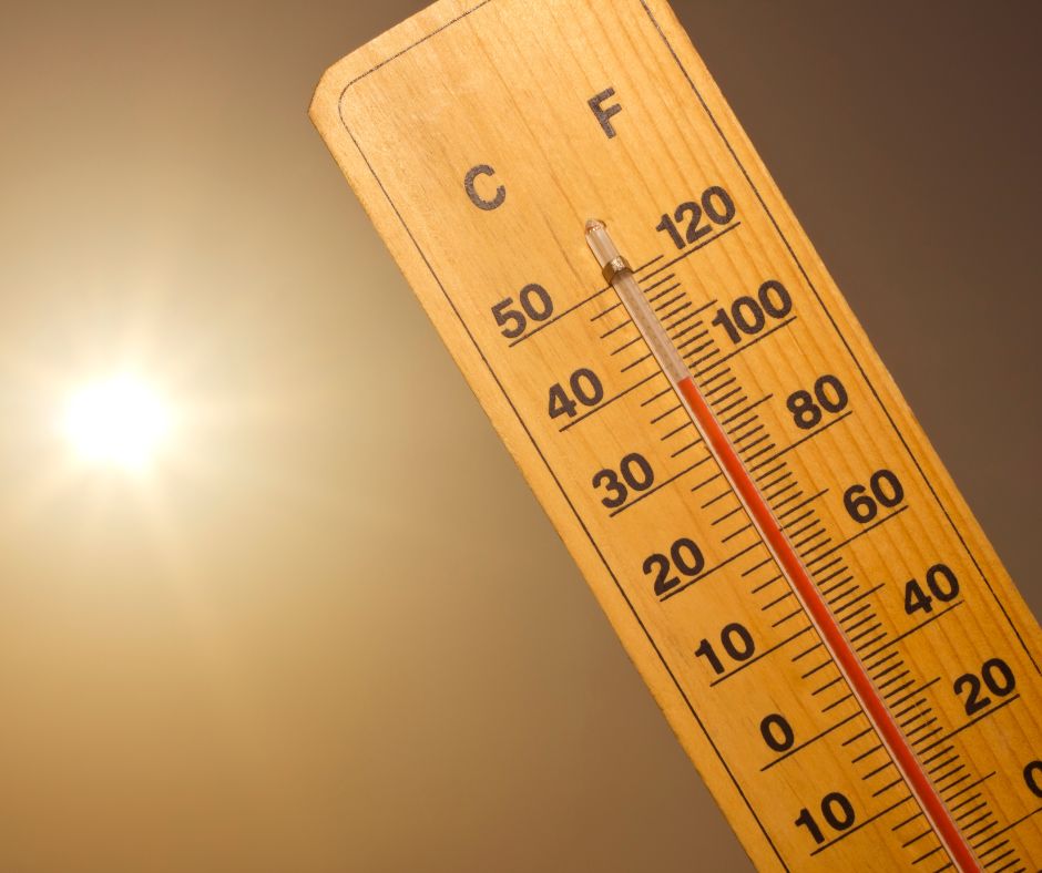 thermometer in hot sun