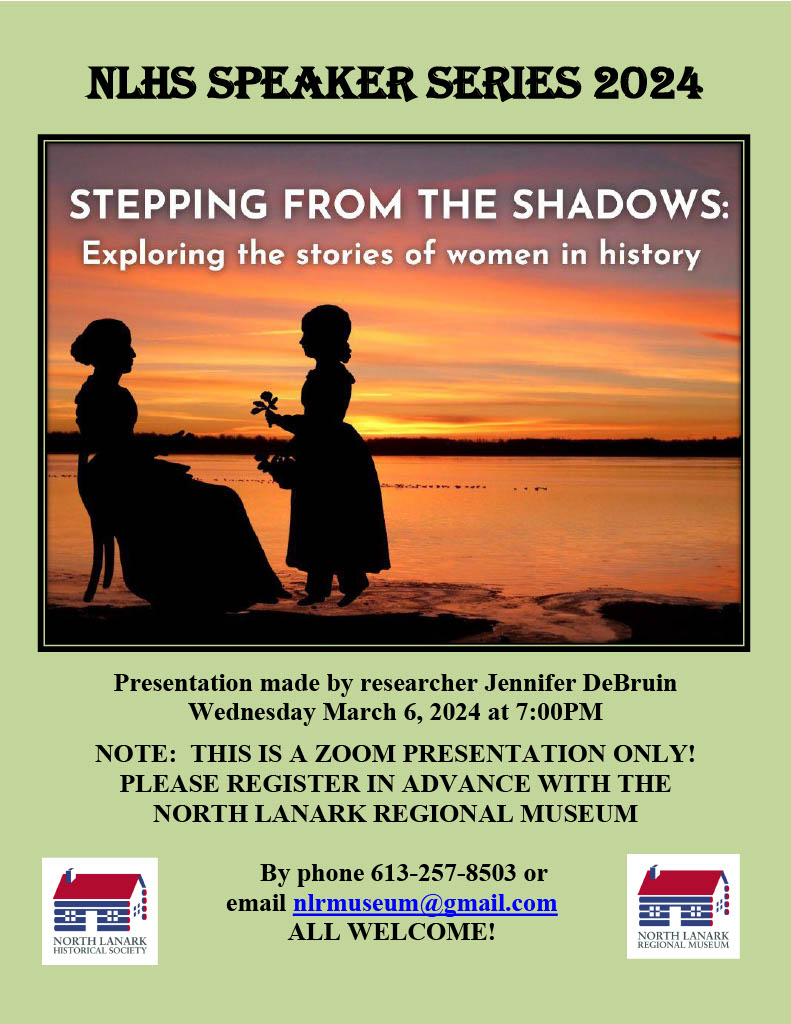 Poster advertising NLHS Speaker Series on March 6, 2024