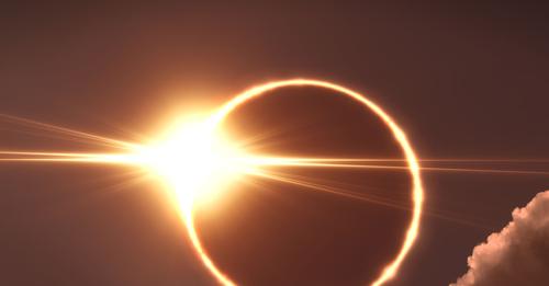 Photo showing solar eclipse