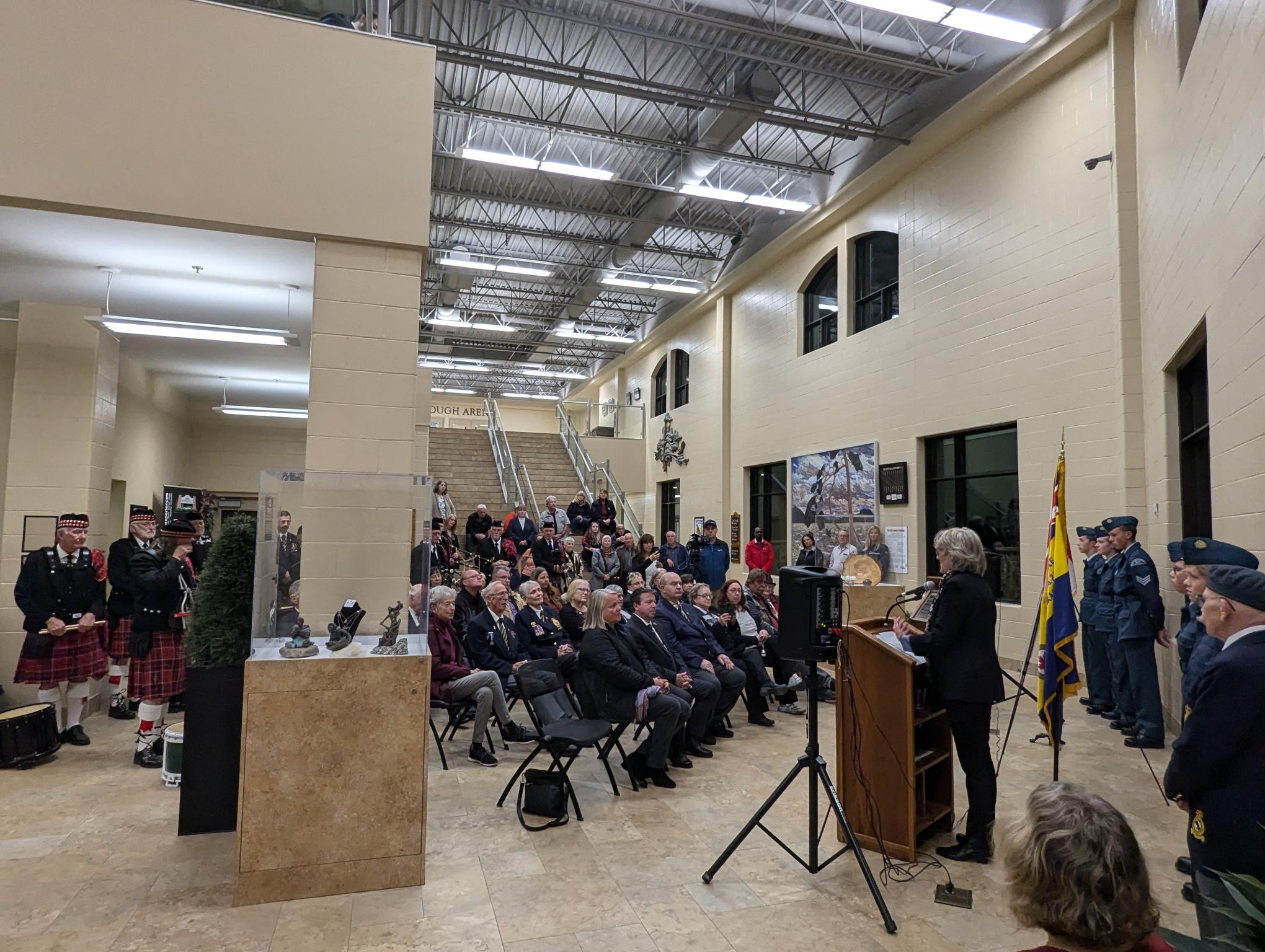 Mayor Alcock speaks at Honour Roll Ceremony