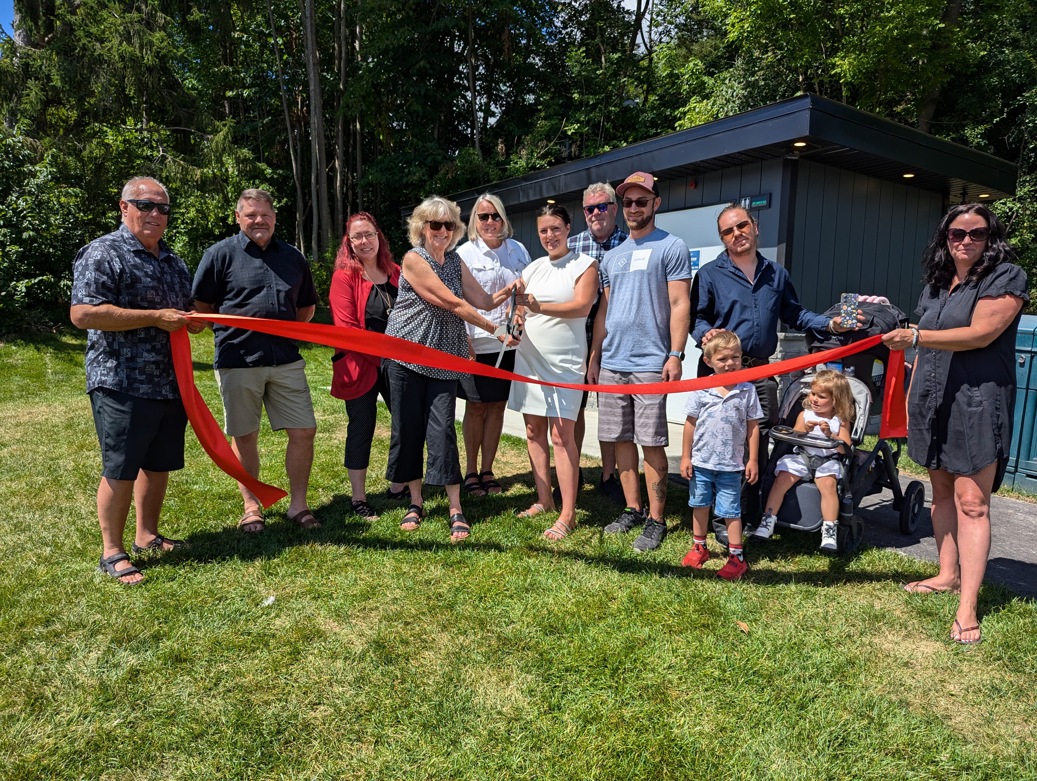 Ribbon Cutting River Mill Park Washrooms