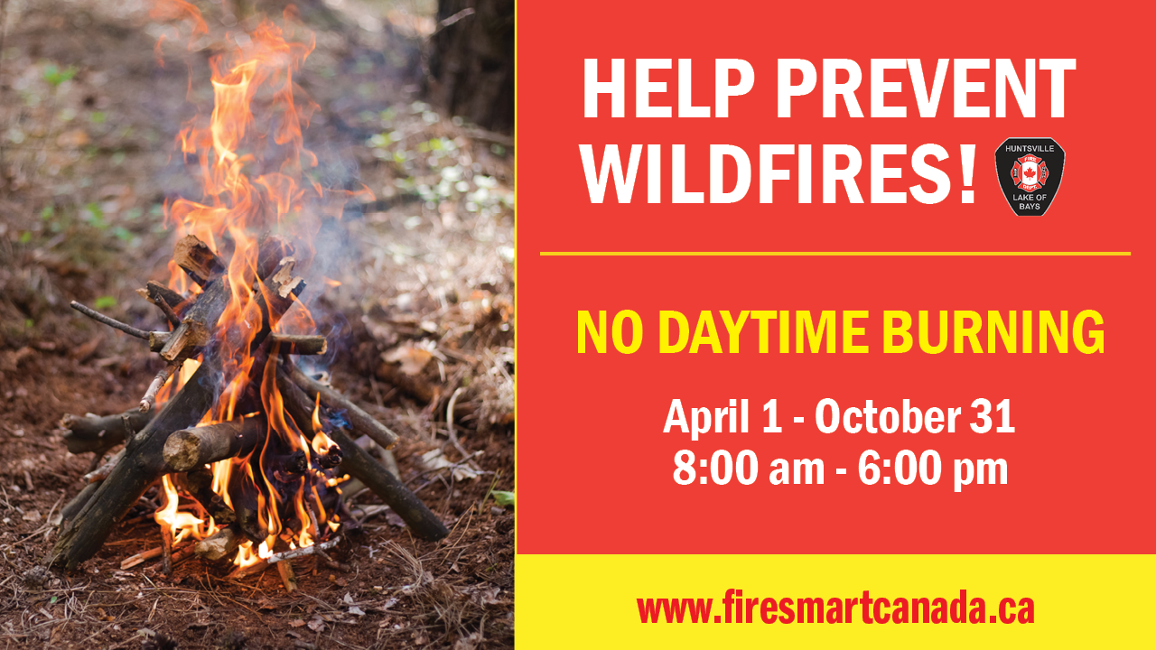 Prevent Wildfires No Daytime Burning