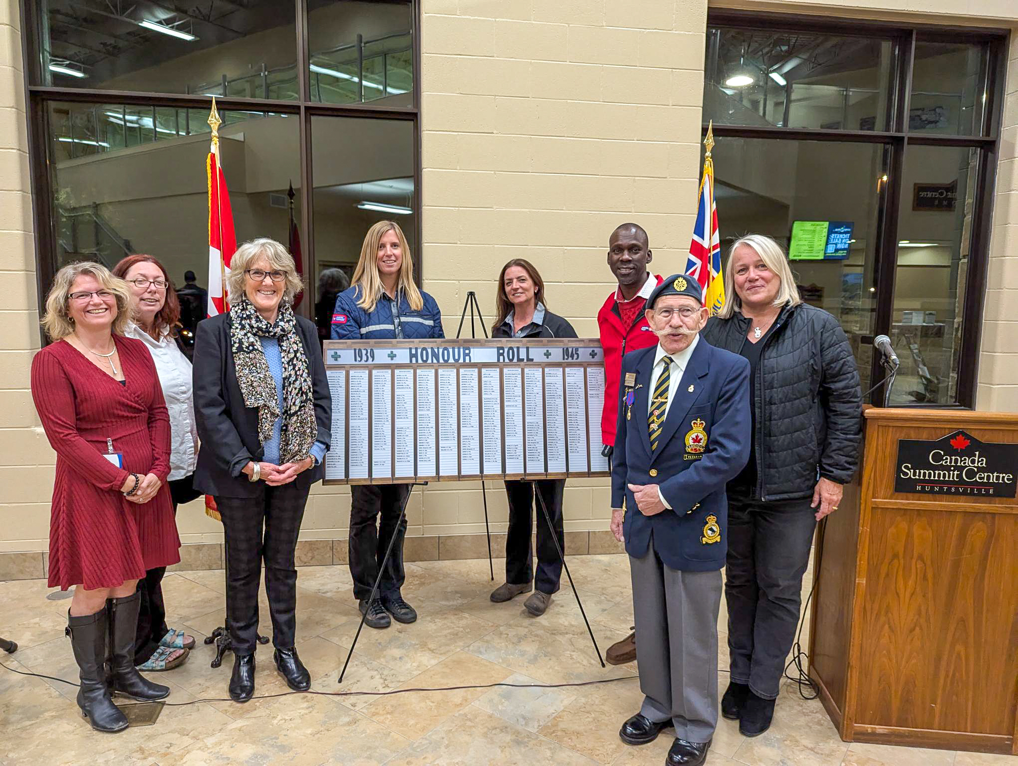 Mayor, Council, Canada Post, Legion at Honour Roll Ceremony